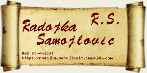 Radojka Samojlović vizit kartica